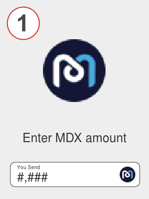 Exchange mdx to usdt - Step 1