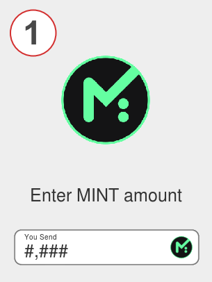 Exchange mint to ada - Step 1