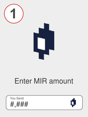 Exchange mir to eth - Step 1