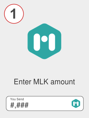 Exchange mlk to eth - Step 1