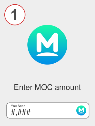 Exchange moc to eth - Step 1