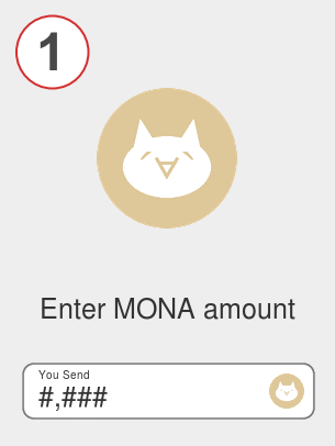 Exchange mona to busd - Step 1