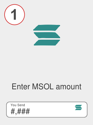 Exchange msol to lunc - Step 1