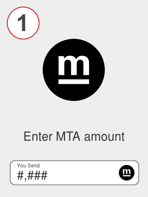 Exchange mta to eth - Step 1