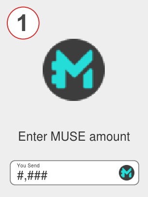 Exchange muse to eth - Step 1