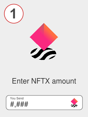 Exchange nftx to ada - Step 1
