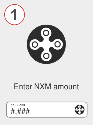 Exchange nxm to xrp - Step 1
