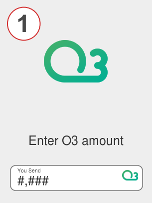 Exchange o3 to avax - Step 1