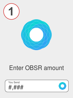 Exchange obsr to eth - Step 1