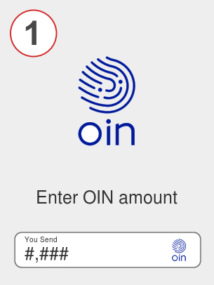 Exchange oin to btc - Step 1