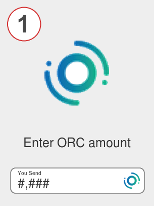 Exchange orc to bnb - Step 1