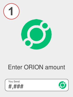 Exchange orion to btc - Step 1