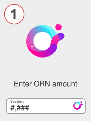 Exchange orn to avax - Step 1
