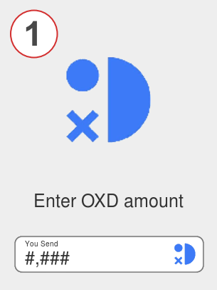 Exchange oxd to btc - Step 1