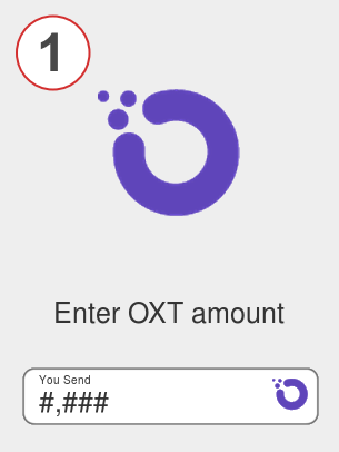 Exchange oxt to bnb - Step 1