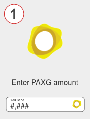 Exchange paxg to link - Step 1