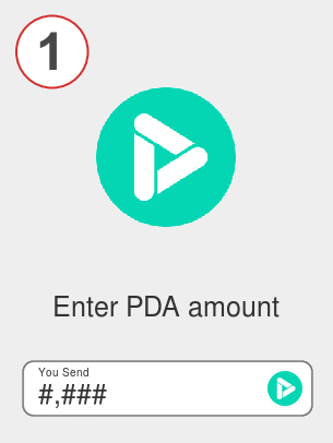 Exchange pda to ada - Step 1