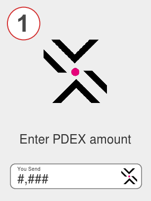 Exchange pdex to bnb - Step 1