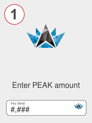 Exchange peak to ada - Step 1