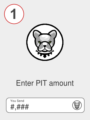 Exchange pit to eth - Step 1