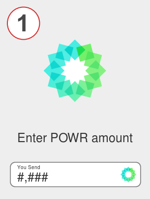 Exchange powr to ada - Step 1