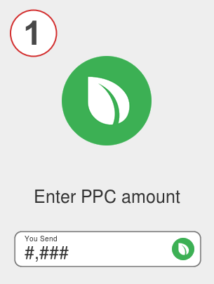 Exchange ppc to lunc - Step 1