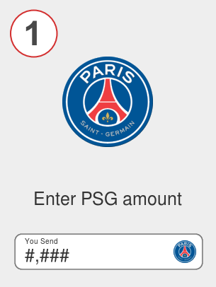 Exchange psg to matic - Step 1
