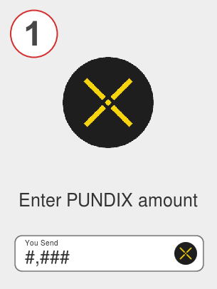 Exchange pundix to ada - Step 1