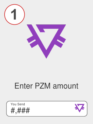 Exchange pzm to eth - Step 1
