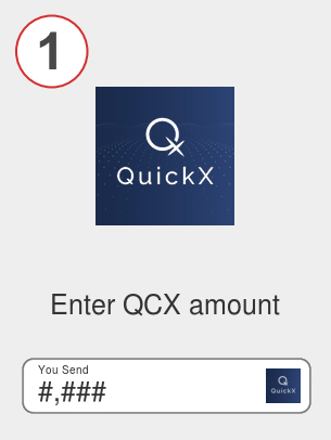Exchange qcx to xrp - Step 1