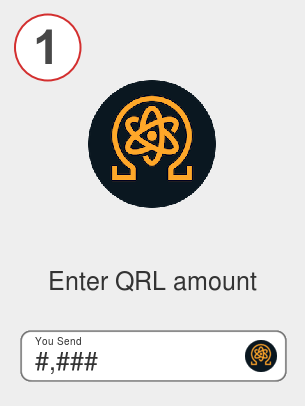 Exchange qrl to ada - Step 1