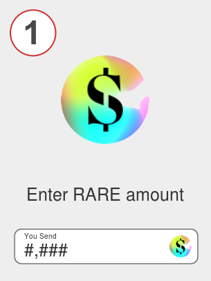 Exchange rare to ada - Step 1