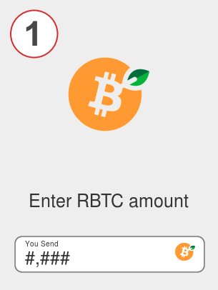 Exchange rbtc to btc - Step 1