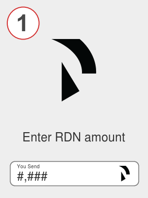 Exchange rdn to bnb - Step 1