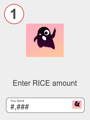 Exchange rice to btc - Step 1