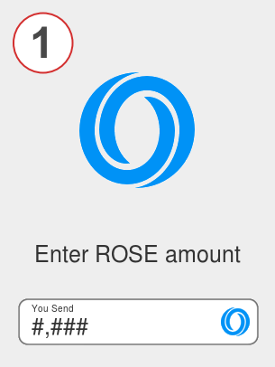 Exchange rose to ada - Step 1