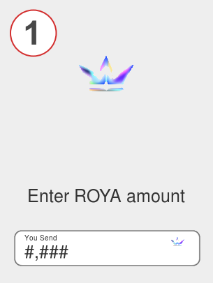 Exchange roya to btc - Step 1