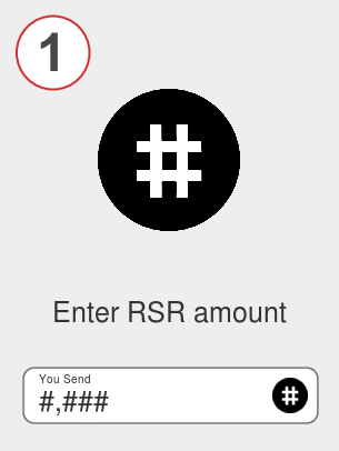 Exchange rsr to ada - Step 1