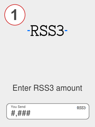 Exchange rss3 to btc - Step 1