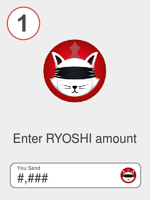 Exchange ryoshi to btc - Step 1