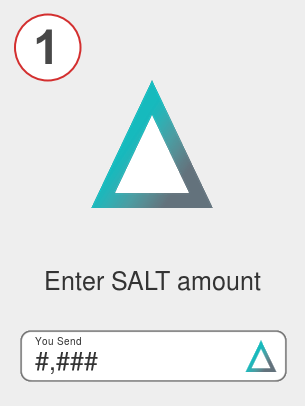 Exchange salt to btc - Step 1
