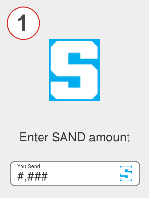 Exchange sand to eth - Step 1