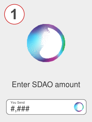 Exchange sdao to ada - Step 1
