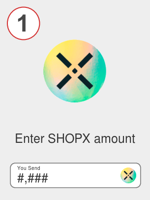 Exchange shopx to btc - Step 1