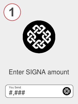 Exchange signa to bnb - Step 1