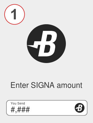 Exchange signa to matic - Step 1