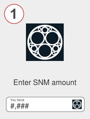 Exchange snm to xrp - Step 1
