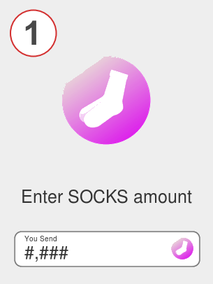 Exchange socks to eth - Step 1