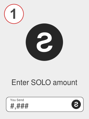 Exchange solo to bnb - Step 1