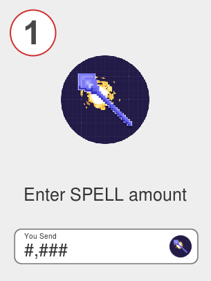Exchange spell to btc - Step 1